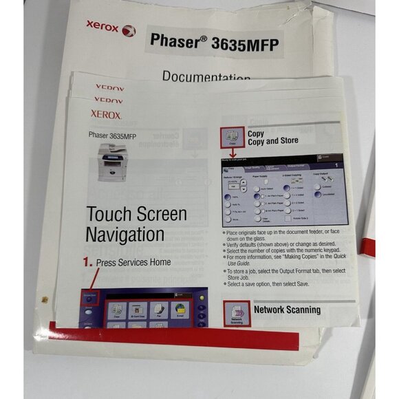 Xerox Phaser 3635 MFP Quick Use AND Installation Guide Paper Manuals /CDs Copier - Picture 8 of 9